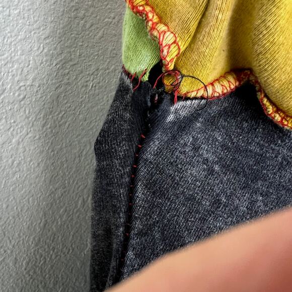 Shopoholic Fashion Women's Small Colorful Boho Y2K Patchwork Full Zip Hoodie - Picture 11 of 11